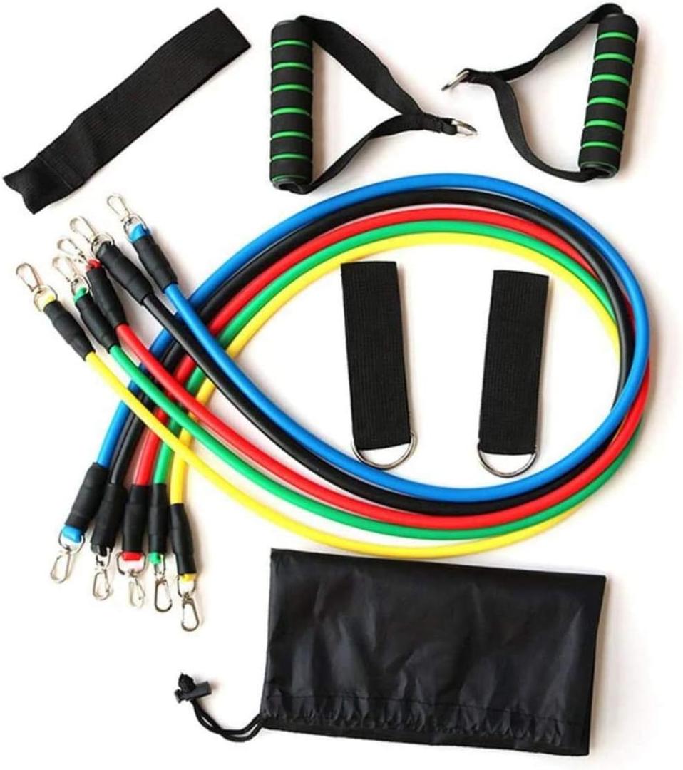 Resistance Bands Exercise Bands11 Sets Fitness Resistance Rubber Bands Rally of Multi Functional Muscle Yoga Training Rope Strength Training (Black,Blue,Green)