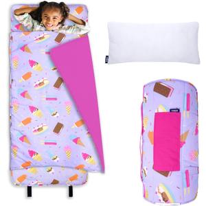 Wildkin Kids Original Nap Mat  Cozy Kids Sleep Mat with Pillow, ideal for School & Travel (Sweet Dreams)