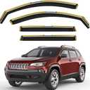 in-Channel Window Rain Guards Fit for Jeep Cherokee 2014-2023, Extra Durable Window Visors Window Deflectors Vent Visors Vent Shades Car Accessories-4 pcs