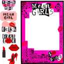 LaVenty Mean Girl Party Photo Booth Props Frame Mean Girl Party Decoration Y2k Birthday Party Decorations Hot Pink Girls Birthday Party Supplies