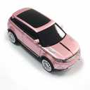 Wireless Car Mouse, Cool SUV Car Shaped Mice, 1600 DPI, 3D, 2.4Ghz, USB Receiver, Headlights with LED Blue Light, for Computer Laptop (L-Pink)
