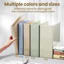 SUNEE 3 Ring Binder 1 Inch 4 Pack, Clear View Binder Three Ring PVC-Free (Fit 8.5x11 Inches) for School or Office Supplies, Neutral Aesthetic