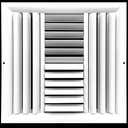 HVAC Premium 12''w X 12''h 4Way Aluminum Curved Blade Adjustable Air Supply HVAC Diffuser - Vent Duct Cover [Outer Dimensions: 13.65''w X 13.65''h]