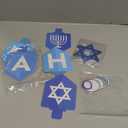 Maitys 25 Pcs Hanukkah Hanging Gnome Ornaments Happy Hanukkah Wood Sign Star of David Menorah Dreidel Hanging Decoration for Party Decoration Home Living Room Wall Decorations