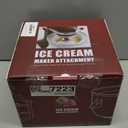 Ice Cream Maker Attachment for KitchenAid Mixers, Fits KitchenAid 4.5/5QT & 6QT Stand Mixers, Frozen Ice Cream & Sorbet Gelato Maker for KitchenAid, 2 Quart, White(Machine/Mixer Not Included)