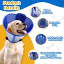 Upgraded Dog Cone Collar for Large Medium Dogs, Soft Dog Cone with Double-Layer Design, Adjustable Pet Recovery Collar for Dogs After Surgery, Elizabethan Collar (XXL, Blue)