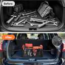 StorageWorks Trunk Organizer for SUV, Multi-Compartment Car Trunk Organizer, Car Organizer and storage with Aluminum Alloy Handle, Medium, Black and Orange, 1-Pack