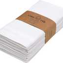 Urban Villa White Cloth Napkins 100% Cotton Dinner Napkins (Set of 12) 18x18 Inches Absorbent Soft Durable Reusable and Washable Napkins - Ideal for Everyday Use Parties Wedding Spring Summer Easter