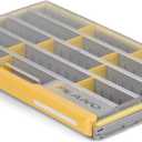Plano EDGE 3700 Premium Thin Tackle Utility Box, Clear and Yellow, Waterproof and Rust-Resistant Bait and Tackle Box Storage Organization