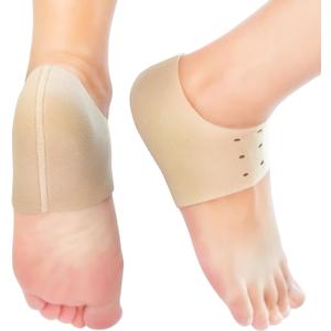 Niupiour Heel Protectors Cups for Plantar Fasciitis, Gel Heel Cushion Cover for Heel Spur, Cracked Heel, Soft Heel Sock Inserts Pads Relieve Heel Pain for Men and Women (Small Size)