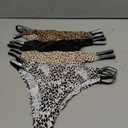 Womens Seamless Sexy Panties Leopard Underwear Shiny Elastic Waist Band Invisibles Briefs No Show Hipster Panty Pack (Small, D-4 Pack-order One Size Up)