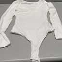 IUGA Long Sleeve Body Suits Women's Tummy Control Bodysuits for Women V Neck Bodysuit Tops Small