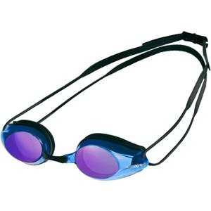 Arena Tracks Unisex Adult Essential Racing Swim Goggles Competitive Swimmers FINA-Approved Anti-Fog Mirror/Non-Mirror Lens (Black / Blue Multi / Black)