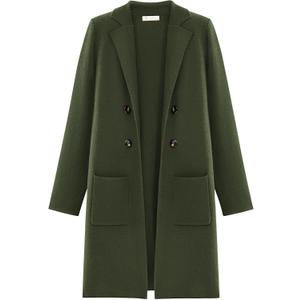 KIRUNDO Cardigan Sweaters for Women 2026 Fall Open Front Knit Sweater Jackets Business Casual Long Coatigan Winter Clothing (Large, Army Green)