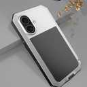 for iPhone 16 Case Heavy Duty Metal Shockproof Tough Armour Silver