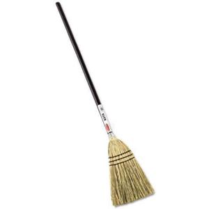 Rubbermaid Commercial Products Lobby Straw/Corn Broom Brown 38-Inch Indoor/Outdoor Broom for Courtyard/Garage/Lobby/Mall/Office