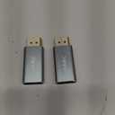 Displayport to HDMI Adapter 2-Pack 4K 24K Gold Plated Displayport DP to HDMI Female ConverterUni-Directional Display Port to HDMI Converter Compatible for Lenovo, HP, Dell &More- Grey