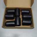 MECCANIXITY 8Pcs Heat Shrink End Cap 40mm ID x 60mm L 1.5:1 Ratio Heat Shrink Tubing Caps Lined Sealed Waterproof Adhesive for Electrical Wire Cable, Black