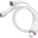 Norward Y-Splitter Extension Cable for Govee Permanent Outdoor Lights Pro,IP68 Waterproof Cord Compatible with Govee Light Extension H706A H706B H706C H806A H806B H806C(1 Female to 2 Male)