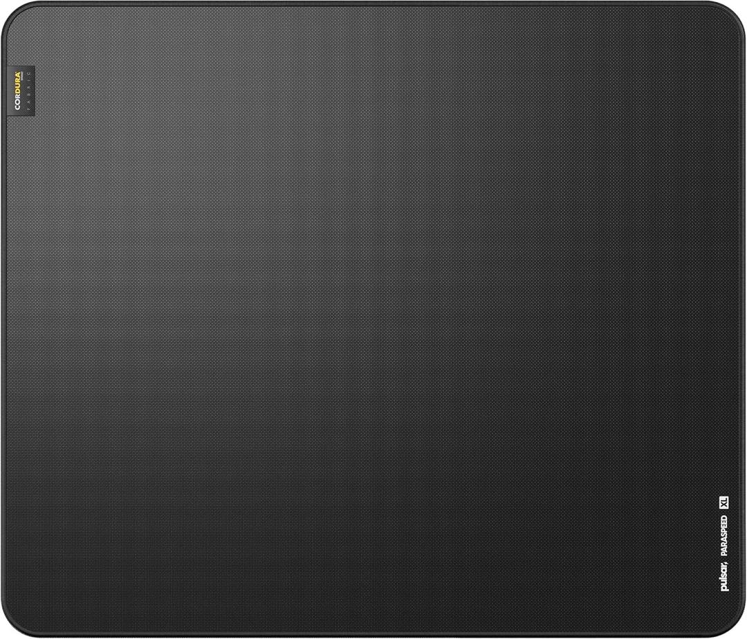 Pulsar Gaming Gears Esports Gaming Mouse Pad XL Size ParaSpeed V2 Ultra Low Friction Cordura® Fabric Anti-Slip Water Repellent 19.3 x 16.5 inches (49 x 42 cm) Domestic Authentic Product (XL, Black)