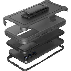 Compatible with Samsung Galaxy A54 5G Case, with Belt Clip Holster Heavy Duty Rugged Shockproof Full Body Protection Kickstand Phone case for Samsung Galaxy A54 5G (Black)