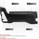 DNA MOTORING Left Side Rear Bumper Compatible with 2023-2025 Ford F250 SD, F350 SD, F450 SD, w/o Parking Sensor Holes, FO1102410, Black, BUMP-R-F25023-C-01-BK-L