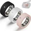 Protector Compatible for Oura Ring 4/Gen 4 Ceramic/Gen 3 Cover,Silicone Anti-Scratch Elastic Ring Finger Case Woking Out Gym for Women Men- Black+Clear+Pink-M for 8/9/10/11