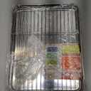 P&P CHEF 10.4 Inch Baking Sheet Pan with Rack Set, Stainless Steel Cookie Sheet Pan Tray with Cooling Rack for Oven Use, Cooking Roasting, Non Toxic & Dishwasher Safe, Heavy Duty