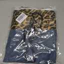 Womens High Waisted Jeans Cheetah Print Pants Wide Leg Jeans Leopard Pants Straight Leg Women Baggy Jeans Y2k (S)