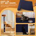 4pack Cat Scratch Couch Furniture and Wall Protector | Adhesive Cat Scratch Pad for Covering Cat Tower, DIY Climbing Cat Scratcher Couch Protector from Cat Claws Scratching (Blue)