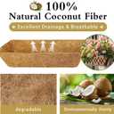 2 Pack 24 Inch Window Box Liners Coco Liners for Planters Coconut Husk Plant Liners 100% Natural Coconut Liners for Planters Coco Coir Liner for Hanging Basket Flowers