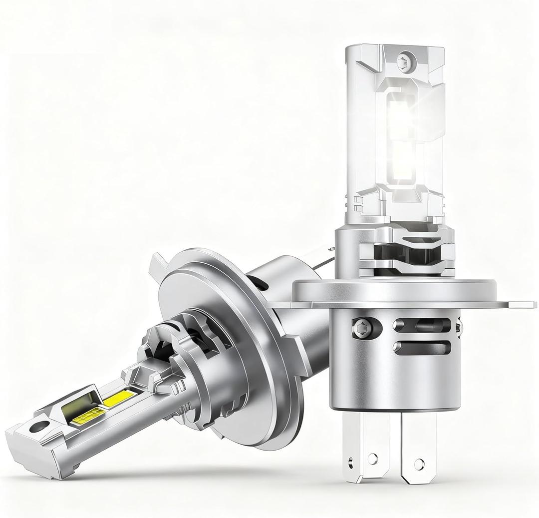 M3A series fog light H4 white light 2 pack, 9000LM 800% Bright 6500K Cool White 60000+ Hours, 5 Min Plug-N-Play