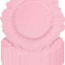Pesonlook 24Pcs Pink Reef Charger Plates Round for Dinner,13inch, Large