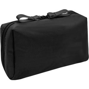 Long Keeper Small Cosmetic Bag Women Water Resistant Make Up Bag Cute Mini Travel Makeup Organizer Bag Portable Toiletry Bag (Black)