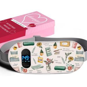 Portable Heating Pad for Period Cramps: Menstrual Heating Pad with Unique Design, Fast Heating Pad with 6 Heat Levels and 6 Massage Modes, Gifts for Her, Women, Teens and Girls