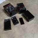 6 Pcs Large Buffet Risers, 7 to 12 Inch Catering Dessert Table Risers Food Decorative Stands with hollow bottom for Catering Supplies, Party(Black, Rectangle)