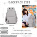 winspansy Small Backpack For School Girls Boys Aesthetic Lightweight Travel Daypack Simple Cute Backpack For Women Men College High School Bookbag Fit 14 Inch Laptop,Rrey Brown