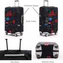 Luggage Cover Suitcase Cover Suitcase Protector Fit 26-28 Inch Luggage (Go Travel World -L)
