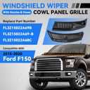 FL3Z15022A69B Windshield Wiper Cowl Panel Grille Compatible with 2015-2020 Ford F150 Front Window Cover Insert Panel with Nozzles Hoses Replace FL3Z15022A69-B FL3Z15022A68C, Left & Right