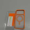 TORRAS Stronger Magnetic & Shockproof for iPhone 17 Pro Max Case, Fit for MagSafe, Military Grade Drop Protection, Camera Control, DIY Button, Slim for iPhone 17 Pro Max Case Translucent Orange