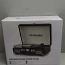 Vinyl Record Player 3-Speed Bluetooth Portable Suitcase Records Player with 2 Built-in Stereo Speakers, Belt-Driven Turntable for Vinyl Records, Support RCA Line Out, AUX Out (Brown)