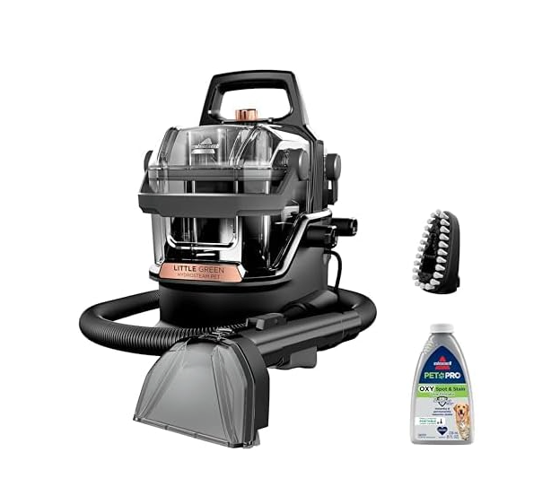 Bundle of BISSELL Little Green HydroSteam Multi Purpose Portable Carpet and Upholstery Cleaner, Car & Auto Detaile