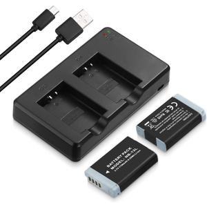 NB-13L Battery 2 Pack Replacement Li-ion Batteries and USB Dual Charger Set Compatible with PowerShot G1X G5X G7 X G7X Mark 2 II III G9 X G9X SX620 SX720 SX730 SX740 HS Digital Camera