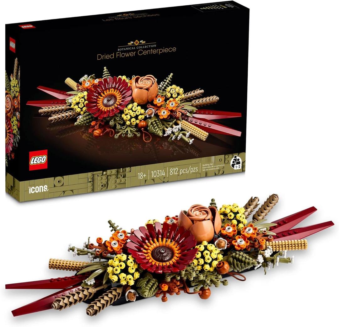 LEGO Icons Dried Flower Centerpiece Building Sets for Adults, Ages 18+ Years - Fall & Thanksgiving Decorations for Dinner Table or Mantel - 10314 LEGO Icons Dried Flower Centerpiece Building Sets for Adults, Ages 18+ Years - Fall & Thanksgiving Decorations for Dinner Table or Mantel - 10314