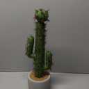 MyGift 16 Inch Artificial Fake Cactus Saguaro Plant in Cement Planter Pot, Southwest Decor Indoor Faux House Plant