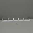 Coat Rack Hooks White, Heavy Duty Wall Mounted 21.25-inch, 6 Hooks White Hanger Hanging Hooks for Wall, Modern Hook Rack for Hat Purse Towel Bathroom, Solid Aluminum