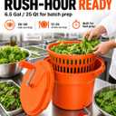 Commercial Salad Spinner - 6.5 Gallon Large Capacity Lettuce Dryer