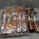 WILLBOND 12pcs Cheerleading Pom Poms Bulk Metallic Foil Cheerleader Pompoms with Baton Handle for Football Basketball Cheering Squad Team Game Sports Dance Party Outfit (Orange and Silver)