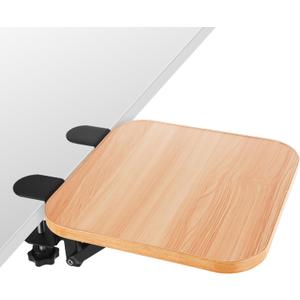 DAJAVE Ergonomics Desk Extender Tray, 9.4x9.1Inch Clamp On Desk Shelf, Foldable Table Extender for Desk, Table Desk Arm Rest, Keyboard Drawer Tray for Office and Home, Workstation Organizer
