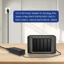12V 8.33A 4-Pin Power Adapter Charger for Synology Disk Station 4-Bay DS918+DS412 DS418 DS420+DS423+DS720+ DS712 DS920+DS923+DS916+Network Storage NAS Server Power Supply Charging Cable Replacements